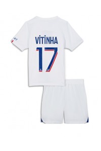 Fotbalové Dres Paris Saint-Germain Vitinha Ferreira #17 Dětské Třetí Oblečení 2022-23 Krátký Rukáv (+ trenýrky)